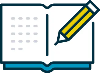 ノートとペンのイラスト